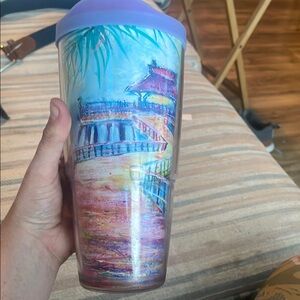 Leoma lovegrove Colorful Travel Tumbler with Lid